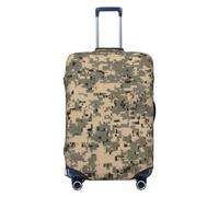 Vacsax Housse de bagage lavable anti-rayures avec fermetures éclair dissimulées Camouflage numérique pour bagages de 45,7 à 81,3 cm, Noir , XL