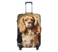 Vacsax Housse de bagage lavable anti-rayures avec fermetures éclair dissimulées Cocker Spaniel pour bagages de 45,7 à 81,3 cm, Noir , XL