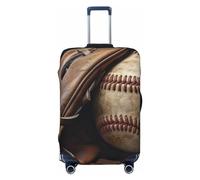Vacsax Housse de bagage lavable anti-rayures avec fermetures éclair dissimulées, gants de baseball, housses de bagages de voyage pour bagages de 45,7 à 81,3 cm, Noir , L
