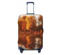 Vacsax Housse de bagage lavable anti-rayures avec fermetures éclair dissimulées Lake at Sunset - Pour bagages de 45,7 à 81,3 cm, Noir , M