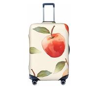 Vacsax Housse de bagage lavable anti-rayures avec fermetures éclair dissimulées - Motif fruits rouges - Pour bagages de 45,7 à 81,3 cm, Noir , S