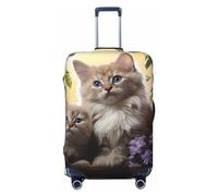 Vacsax Housse de bagage lavable anti-rayures avec fermetures éclair dissimulées pour bagages de 45,7 à 81,3 cm, Noir , L