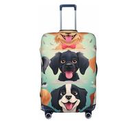 Vacsax Housse de bagage lavable anti-rayures avec fermetures éclair dissimulées pour bagages de 45,7 à 81,3 cm, Noir , S