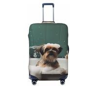 Vacsax Housse de bagage lavable anti-rayures avec fermetures éclair dissimulées pour le bain et le chien, pour bagages de 45,7 à 81,3 cm, Noir , M
