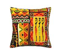 VACSAX Housses de coussin décoratives carrées en velours côtelé doux et imprimé à rayures africaines pour salon, canapé, sofa, chambre à coucher