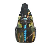VACSAX Sac à bandoulière croisé pour homme et femme - Petit sac à bandoulière - Flèche et plumes - Sac à dos pour voyage et randonnée, Peinture colorée libellule., Taille unique, Sacs à dos de jour