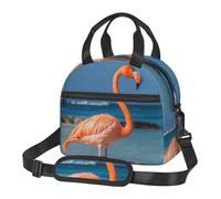 VACSAX Sac à déjeuner isotherme pour femme et homme - Motif flamant rose - Étanche - Pour le travail, le pique-nique, les voyages