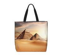 VACSAX Sac fourre-tout pour femme avec imprimé guitare électrique, sacs à main décontractés, Pyramide égyptienne dans le désert, Taille unique