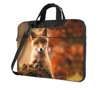 vacsAX Sacoche pour ordinateur portable 15,6" avec intérieur doux, plusieurs poches, idéal pour les hommes, les voyages et les affaires, Adorable renard., 15.6 inch