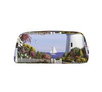 VACSAX Trousse à crayons en cuir avec motif phare et peinture diamant, doré, Taille unique, W3e87ft3g8f
