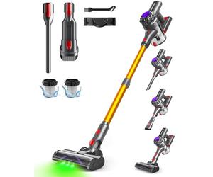 VACTechPro Aspirateur Balai sans Fil, 35kPa Aspirateur sans Fil 6 en 1,35 Minutes d'Autonomie avec Batterie Amovible,pour Le Nettoyage de Tous Types de Sols et Tapis