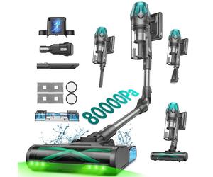 Vactidy Blitz V15 Max - Aspirateur Balai sans Fil - 80 kPa/130AW/580W - 65 Min Autonomie - Écran LED - Bac 1,5 L - Sec/Humide