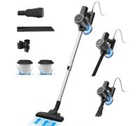Vactidy C6 Aspirateur avec cordon, cordon de 7m/1.7kg/30000Pa/600W, réservoir à poussière de 800mL Aspirateur à manche, vidage à un seul bouton, aspir