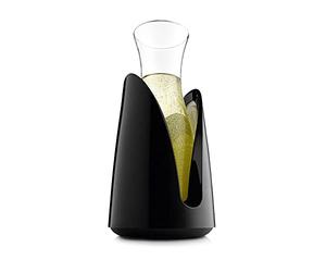 Vacu Vin 3645460 Rapid Carafe rafraîchissante + support plastique Verre Noir 29,5 x 15 x 15 cm