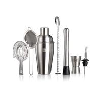 Vacu Vin Coffret cocktail inox 7 pièces – mélangeur, doseur, pilon, passoire, tamis