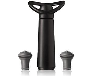 Vacu Vin Concerto Pompe à Vin avec 2 Bouchons Plastique Noir Unitaire