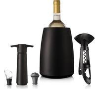 Vacu Vin Geschenkset Elegant, 5-tlg., Weinkühler, Flaschenöffner, Vakuumpumpe, Stopfen, Ausgießer, 3890660