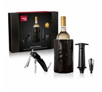 Vacu Vin Geschenkset Wein Premium, 4-tlg., Korkenzieher, Weinkühler, Stopfen, Zubehör, 3890460