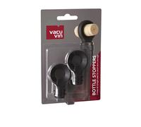 VacuVin Lot de 2 Bouchons de bouteille noir