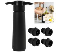 Vacu Vin Pompe,4 bouchons Pompe à vide vin, Réutilisables, Système de Conservation du Vin Sous Vide, Bouchon Bouteille Vin pour Garder le Vin Frais, Accessoires Vin pour Vin Rouge et Blanc