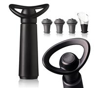 Vacu Vin Saver Pompe à vin Concerto avec 1 serveur/verseur à vin 3 bouchons Coffret cadeau Noir