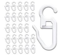 VACUBXBY Lot de 150 Crochet Rideaux, Clips de Rideau en Plastique Blanc pour Douche/Fenetre/Porte/Rideaux/Rail