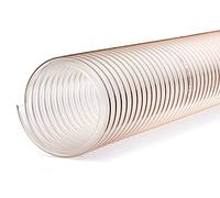 VACUFLEX PU 400 C ECO Tuyau d'aspiration en polyuréthane avec épaisseur de paroi de 0,4 mm - Longueur 15 m - ID100 mm/102 mm - Résistant aux microbes et à l'hydrolyse