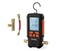 Vacuomètre Digital, 0-2000 mbar, Précision 0,2% Testeur de Vacuomètre Haute Précision Test de Fuite de Pression et d'évacuation Sous Vide, 4 Unités, Alarme Sonore, pour HVAC Systèmes