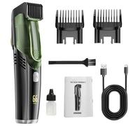 Vacuum Beard Trimmer for Men,IPX7 Waterproof Built-in Electric Shaving Tool,Rechargeable Portable Beard Shaver for Mustache Facial Hair Grooming