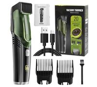 Vacuum Beard Trimmer, IPX6 Waterproof Clipper, Rechargeable Shaver Razor, High-Speed Motor, Low Noise, Ideal For Mustache, Sideburns, And Facial Hair