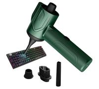 Vacuum Cleaner - Compressed Air Duster | Electric Air Duster with LED Light | Cordless Powerful Blower for Keyboard, PC, Car, Camera, Electronics Cleaning, Rechargeable with Multiple Nozzles