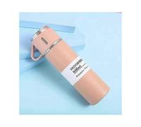 (vacuum cup,pink)Vacuum Insulated Flask Stainless Steel Thermo Bottle with Cup for Coffee Tea 500ml Double-Layer StainlessZZ46