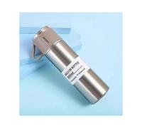 (vacuum cup,silver)Vacuum Insulated Flask Stainless Steel Thermo Bottle with Cup for Coffee Tea 500ml Double-Layer StainlessZZ46