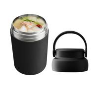 Vacuum Insulated Lunch Box, Foldable Spoon Container, 1L Food Storage with Leak-Proof Lid, Sturdy Stainless Steel Material with Compact Build, Work Lunch Accessory with Multi-Compartment Design, Box