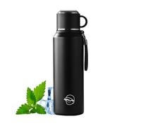 Vacuum Insulated Water Bottle, 1000ml Thermal Mug, Hot and Cold Beverage Travel Flask, Leak Proof Hydration Container, Backpacking Biking Camping Fishing Office Picnic School Sports Outdoor