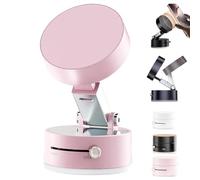 Vacuum Magnetic Suction Phone Holder,2025 New Vacuum Magnetic Phone Stand,Magnetic Suction Phone Mount,Foldable and Retractable Double-Sided Electronic Magnetic Phone Holder for All Phones (Pink)
