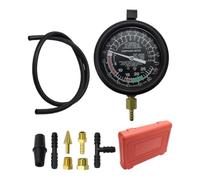 Vacuum Pressure Gauge - Duals Scale Engine Tester Tool, Automotive Vacuum Diagnostic Meter, Carburetor Intake Manifold Leak Testing Device | Air Compressor Pump Accessory, Professional Mechanical