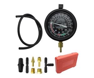 Vacuum Pressure Gauge - Duals Scale Engine Tester Tool, Automotive Vacuum Diagnostic Meter, Carburetor Intake Manifold Leak Testing Device | Air Compressor Pump Accessory, Professional Mechanical