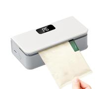 Vacuum Sealer 12.5cm - Mini Rechargeable Food Sealing Machine | Portable Snack Sealer with 6 Level Screen Display | Dry & Wet Food Preservation | Kitchen Storage Accessory