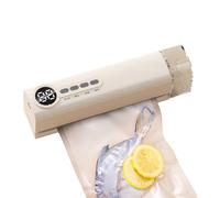 Vacuum sealing machine, handheld food sealer, adaptable home use, automatic household preserver, meal prep packing, storage, leftovers freezer saver, compact and efficient design, 7.64 inches