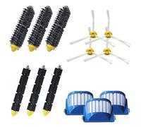 VacuumPal Kit de pièces de rechange comprenant des poils et une brosse batteuse flexible, 3 brosses latérales et des filtres Aero Vac pour aspirateur iRobot Roomba 600 Series 620 630 650 660 680