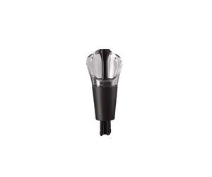Vacuvin 6504606 Lot de 2 Bouchons & Serveurs Anti-Gouttes, Plastique, Noir, 3,2 x 8 x 15,6 cm