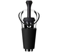 Vacu Vin 6504606 Lot de 2 Bouchons & Serveurs Anti-Gouttes, Plastique, Noir, 3,2 x 8 x 15,6 cm
