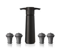 VacuVin Pompe noire + 4 bouchons