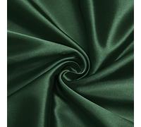 VACVELT Tissu en satin vert forêt de 152,4 cm de large, doux et brillant, 1,8 m