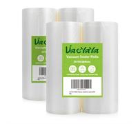 VacYaYa 4 Rouleau 28cmx15m Rouleau Sacs Pour Machine Sous Vide Alimentaire,sans BPA et LFGB Sac de Congelation Sous Vide,Compatible Avec n'importe Quelle Scelleuse Sous Vide(total 1200 cm)
