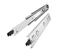 VADANIA Glissière de tiroir robuste de 700 mm avec serrure #D51, capacité de charge jusqu'à 53 kg, extension complète à 3 volets, roulement à billes, montage latéral, 1 paire