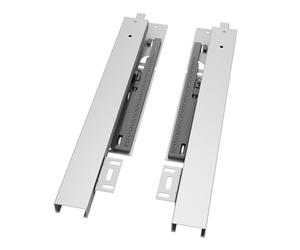 VADANIA Glissière de tiroir sous plan de 400 mm, push-to-open, capacité de charge 40 kg, extension totale triple, guidages de tiroirs invisibles 450 mm, 1 paire
