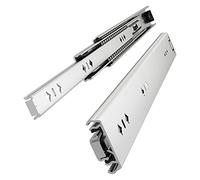 VADANIA Glissières de tiroir robuste de 400 mm #VA2053, largeur de 53 mm, capacité de charge jusqu'à 120 kg, extension complète à 3 volets, montage latéral, 1 paire