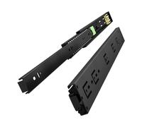 VADANIA Push-to-open Glissières de Tiroir #F45 600mm Pousser Pour Ouvrir, pour tiroir sans poignée, à Extension Complète, Montage Latéral, charge lourde jusqu'à 36kg, 1 Paire